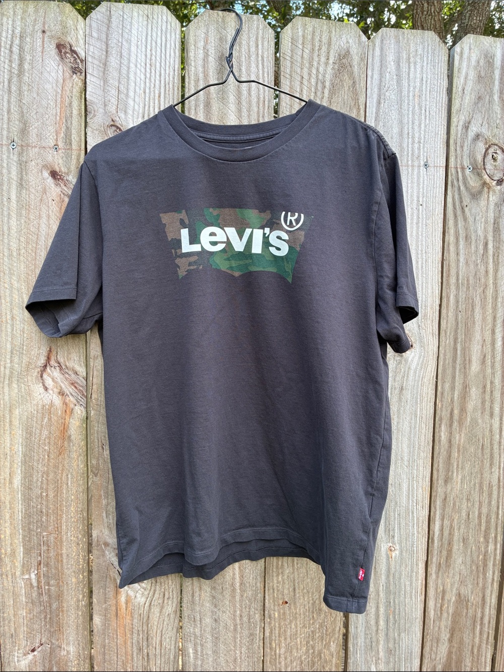 Levi's Black Short-Sleeve Tee with Camo Logo